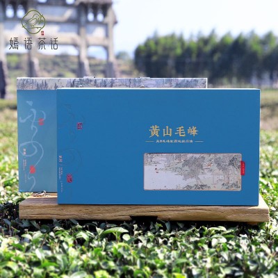 嫣语茶话2023年新茶绿茶黄山毛峰茶叶礼盒装茶礼真的原产地茶叶