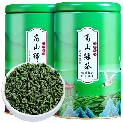 绿茶茶叶秋季高山云雾新茶正宗浓香型明前碧螺春圆罐装批发150g